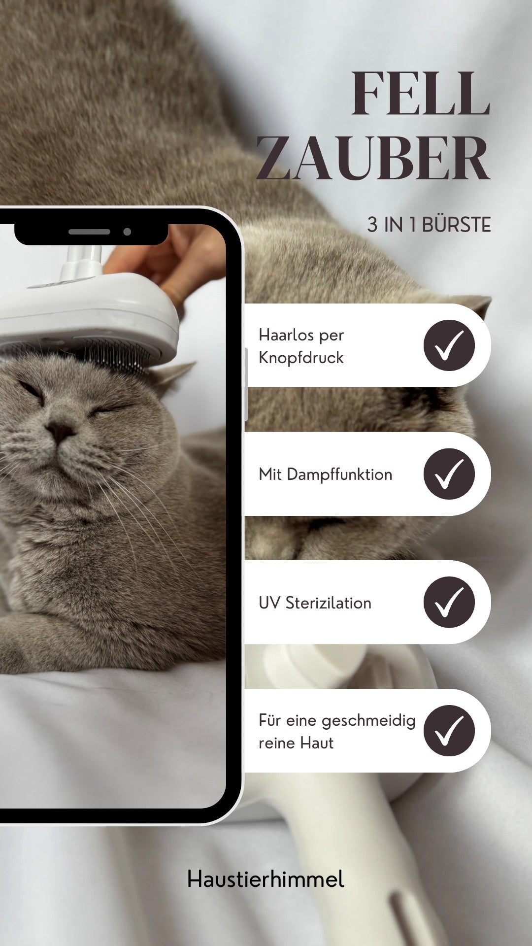 Fellzauber 3 in 1 Bürste